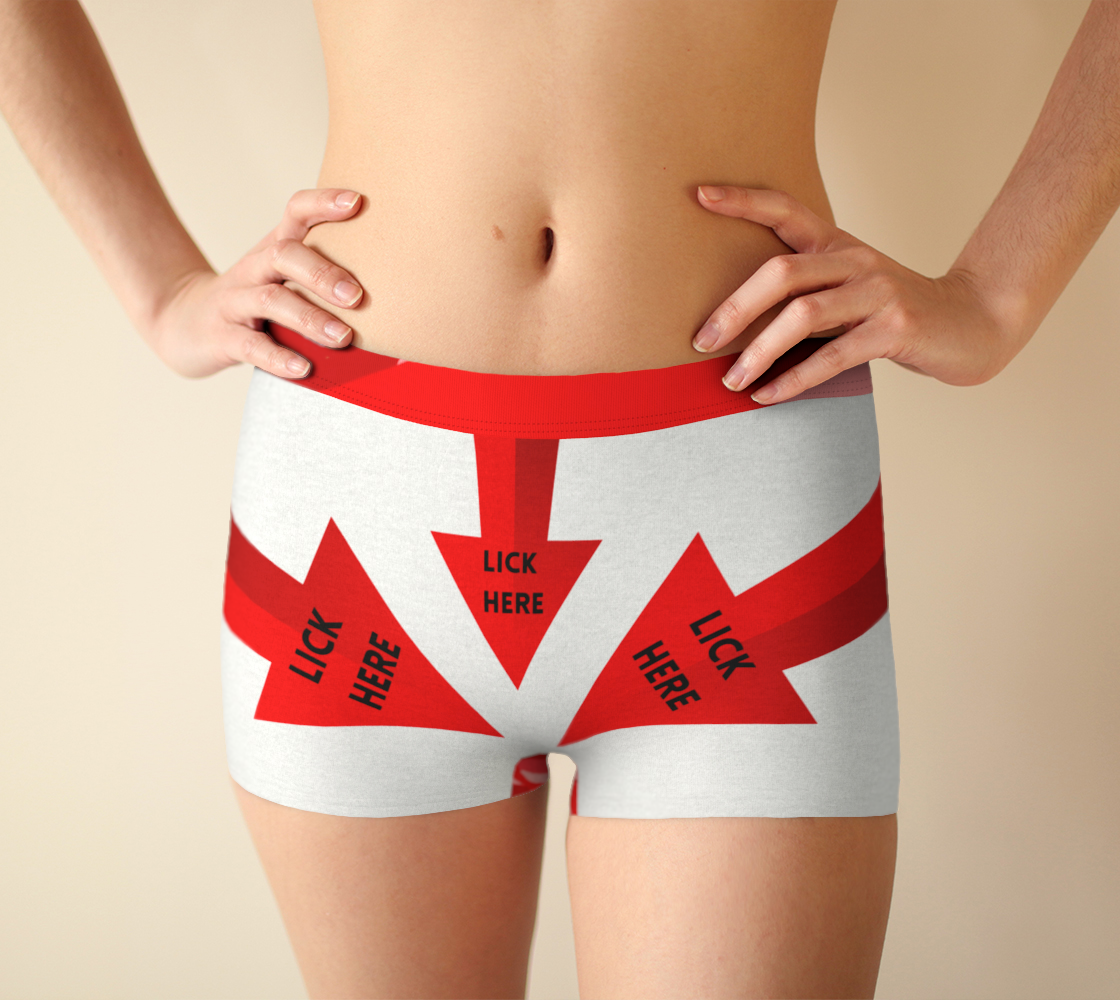 Boy Shorts Underwear Panties for Women Lick Here Funny –  SunrayStoreCreations