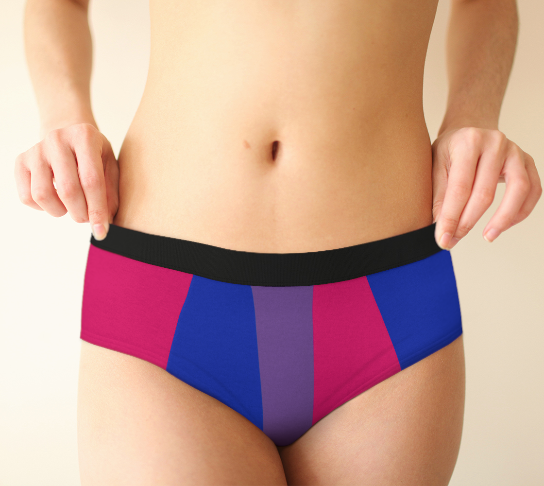 Briefs Womens Underwear in French Flag Color Stripes Cheeky Briefs