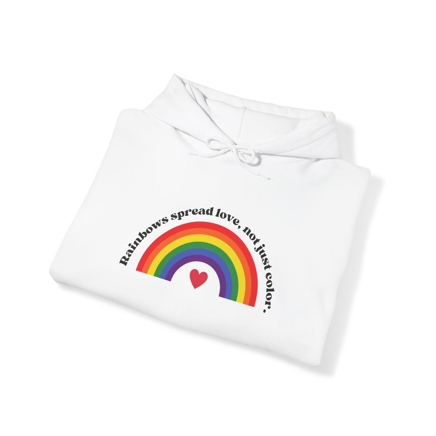 Rainbow Love Heart Unisex Heavy Blend™ Hooded Sweatshirt