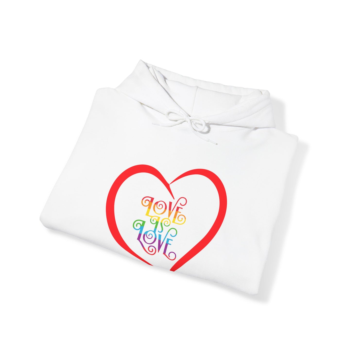 Love is Love Heart Unisex Heavy Blend™ Hooded Sweatshirt