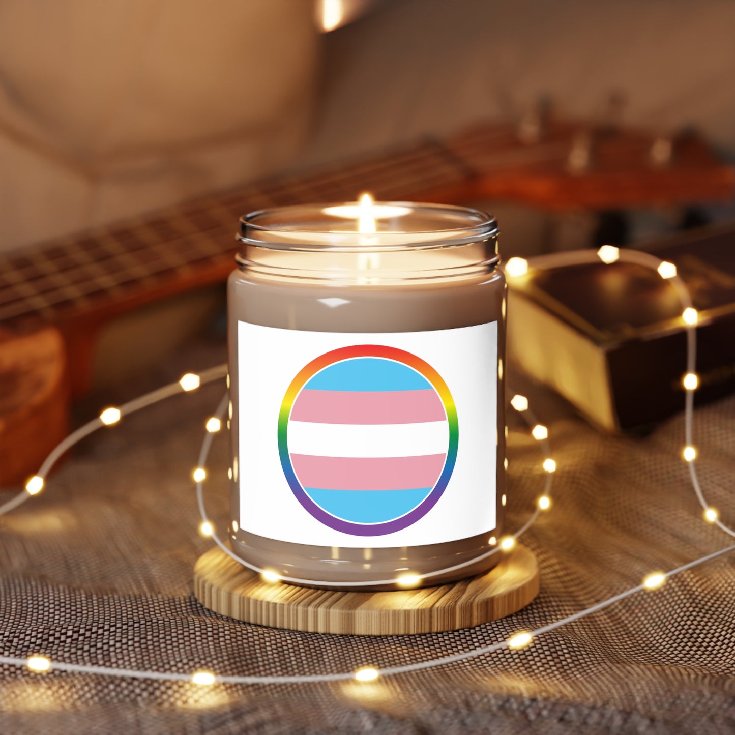 Rainbow Scented Candles, 9oz Pink Blue Stripes