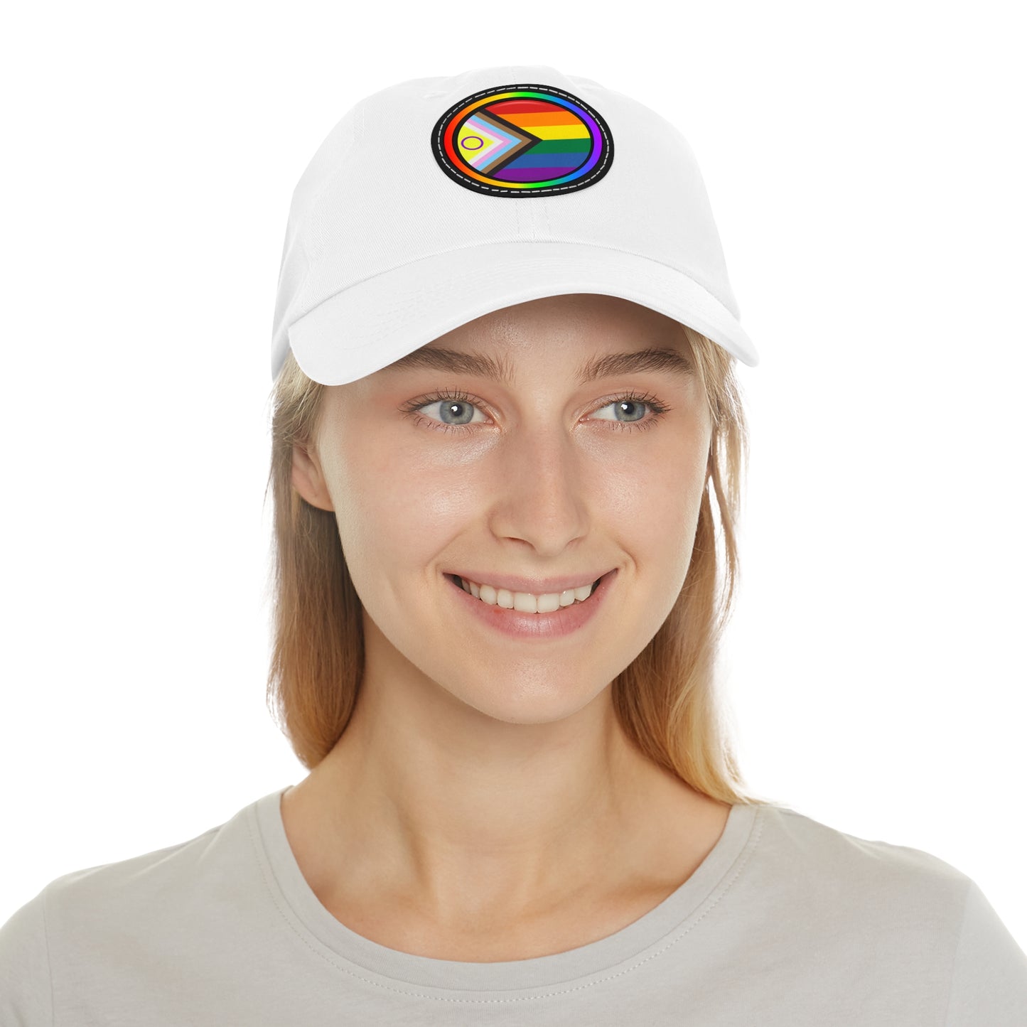 Rainbow LGBTQIA+ Pride - Hat with Leather Patch