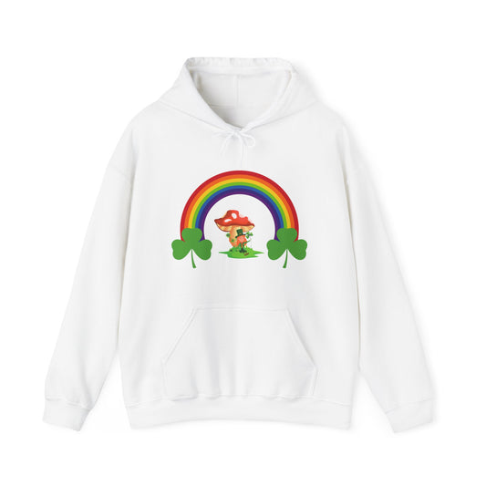 St. Pacticks Day Unisex Heavy Blend™ Hooded Sweatshirt Rainbow Four Leaf Clover