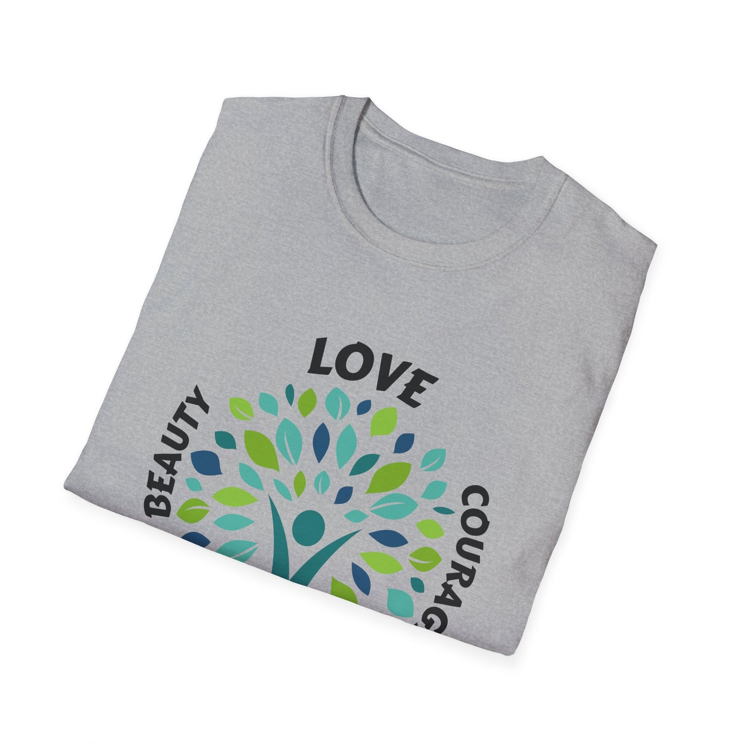 T-Shirt Beauty Love Courage Unisex Softstyle