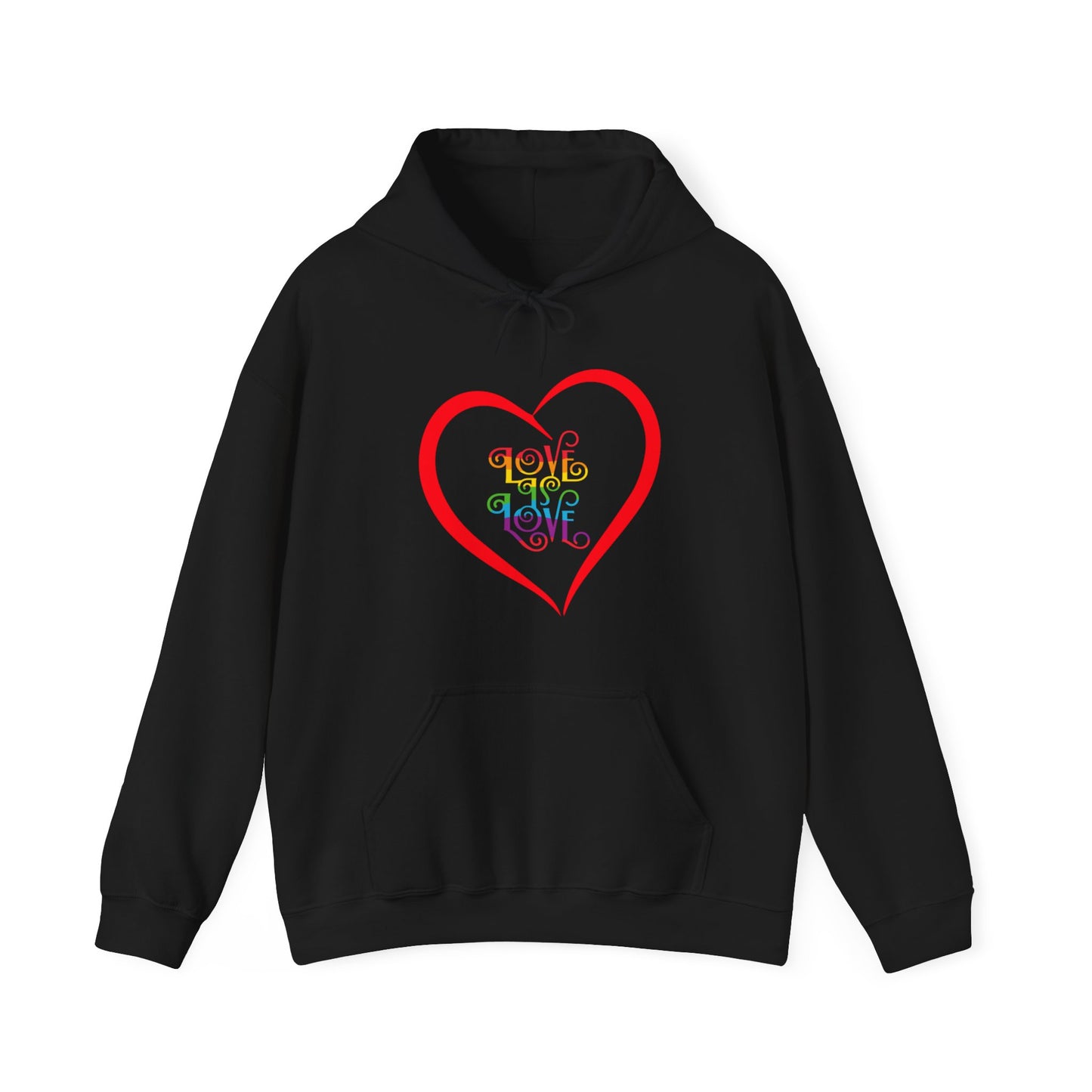 Love is Love Heart Unisex Heavy Blend™ Hooded Sweatshirt