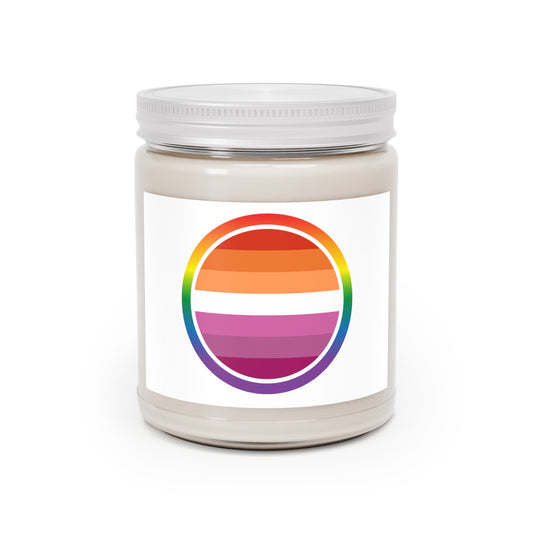 Rainbow Scented Candles, 9oz Pink Stripes