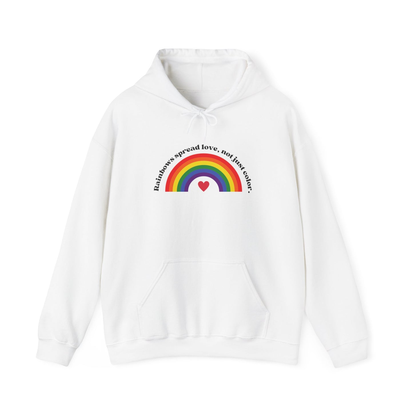 Rainbow Love Heart Unisex Heavy Blend™ Hooded Sweatshirt