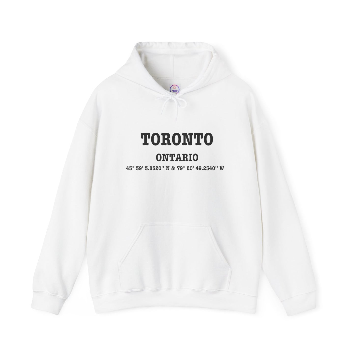 Toronto Ontario Coordinates Unisex Heavy Blend™ Hooded Sweatshirt Hoodie