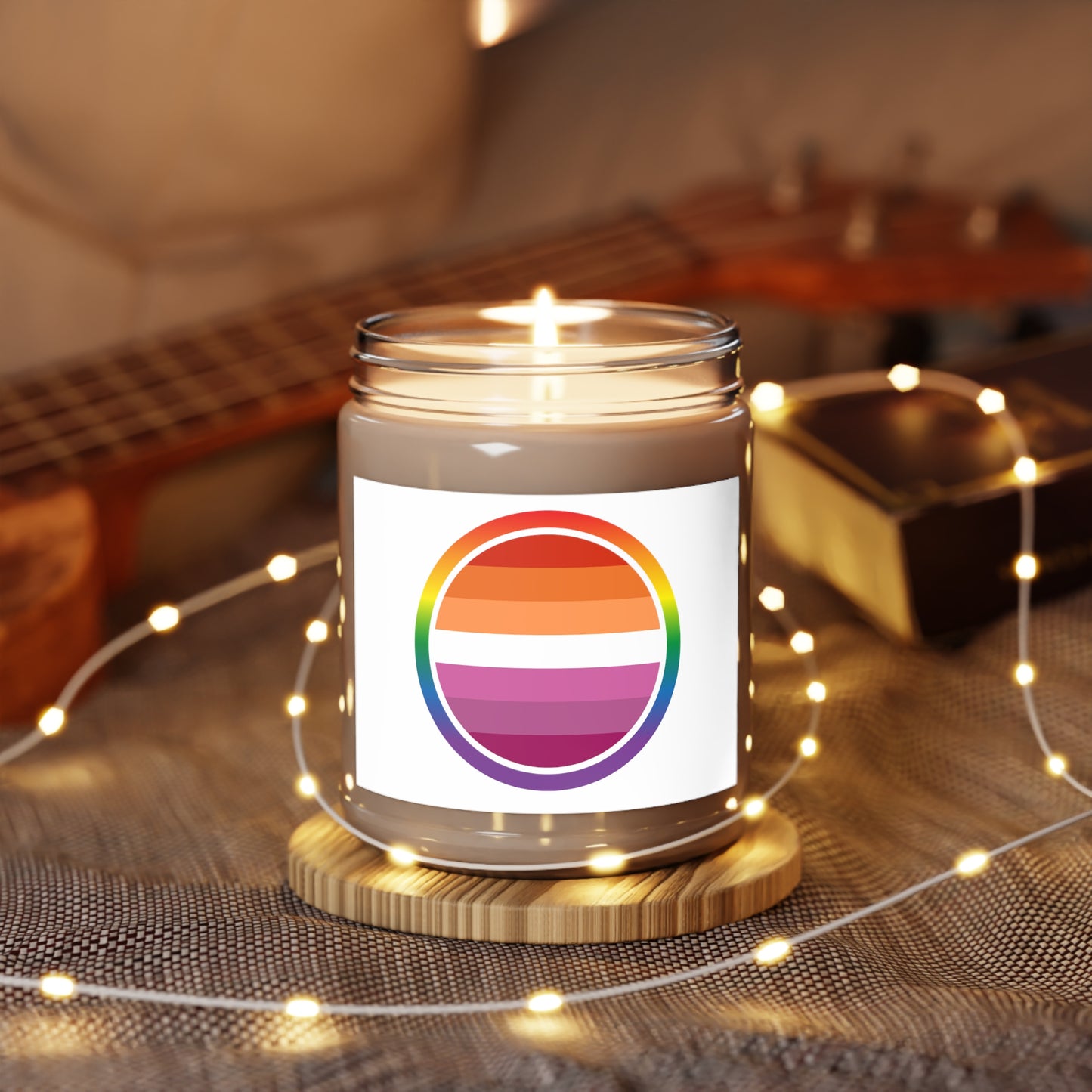 Rainbow Scented Candles, 9oz Pink Stripes