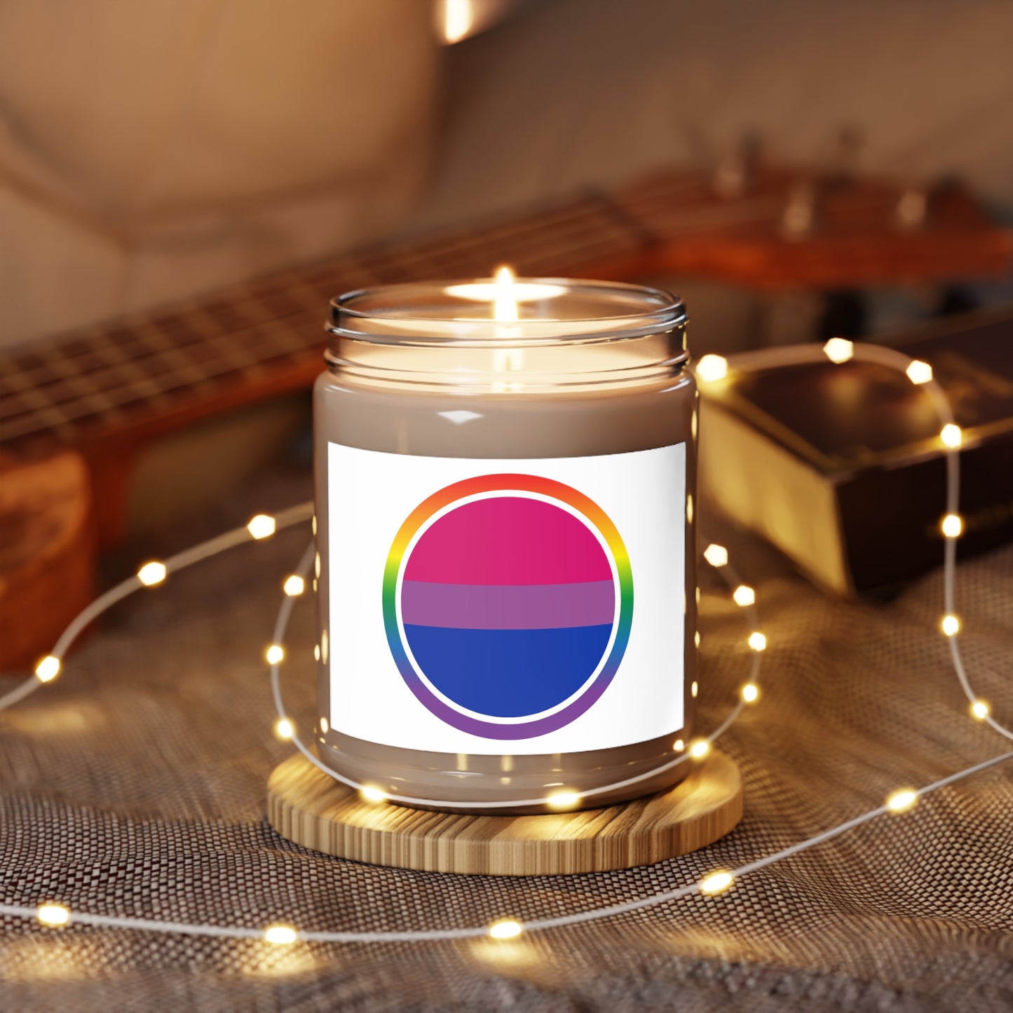 Rainbow Scented Candles, 9oz Blue Purple Pink Stripes