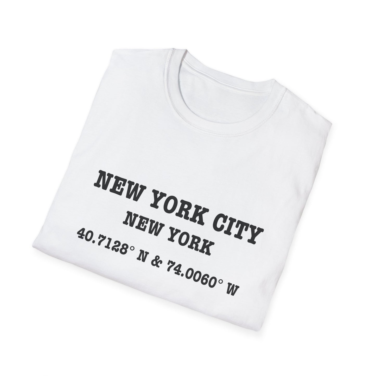 New York City Cordinates Unisex Softstyle T-Shirt