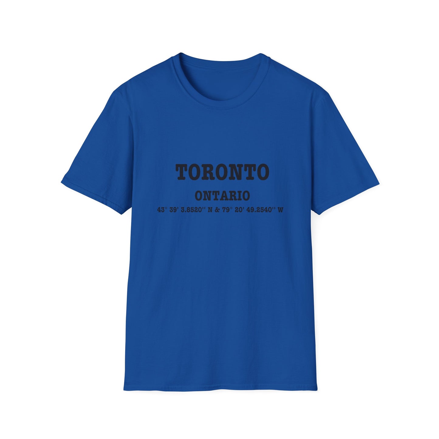 Toronto Ontario Cordinates Unisex Softstyle T-Shirt