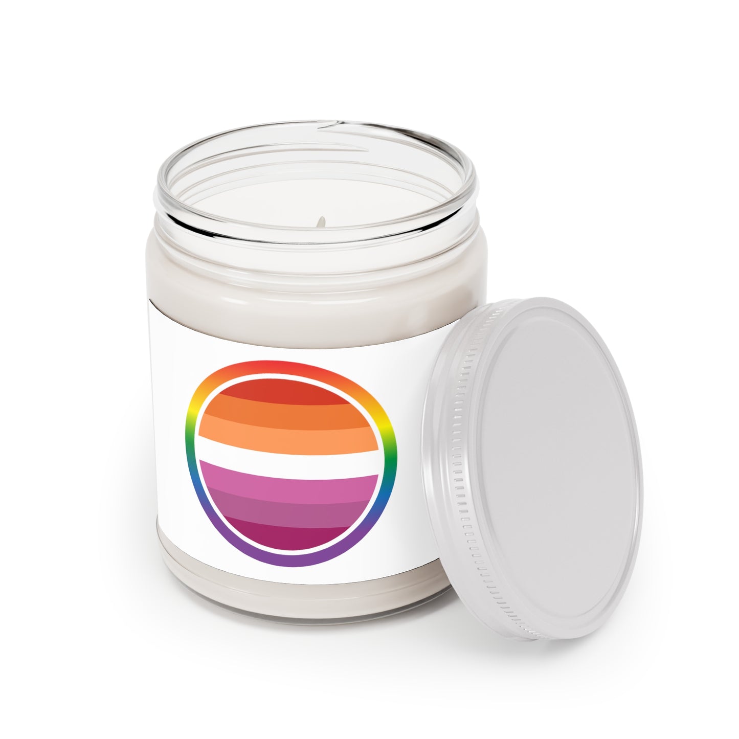 Rainbow Scented Candles, 9oz Pink Stripes