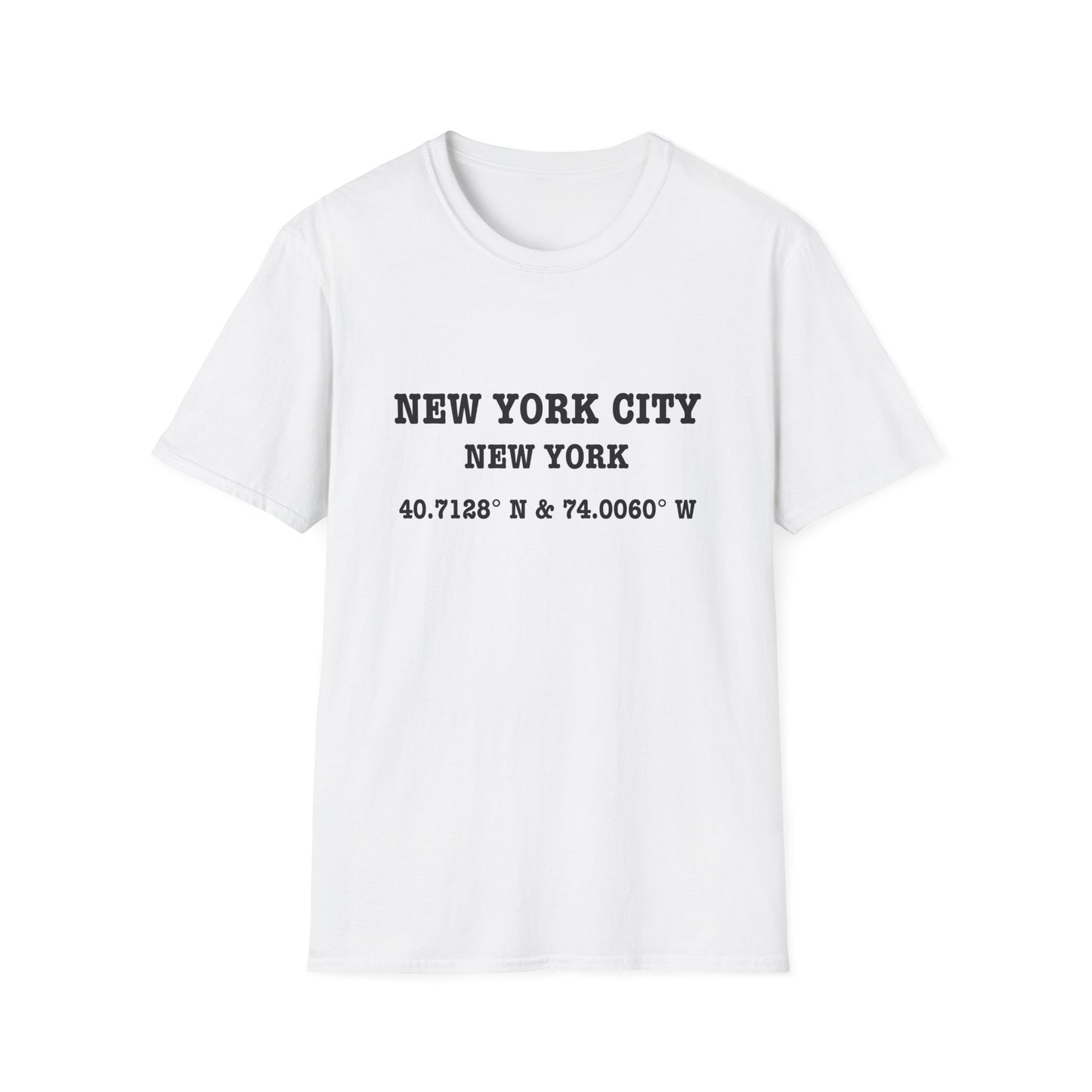 New York City Cordinates Unisex Softstyle T-Shirt