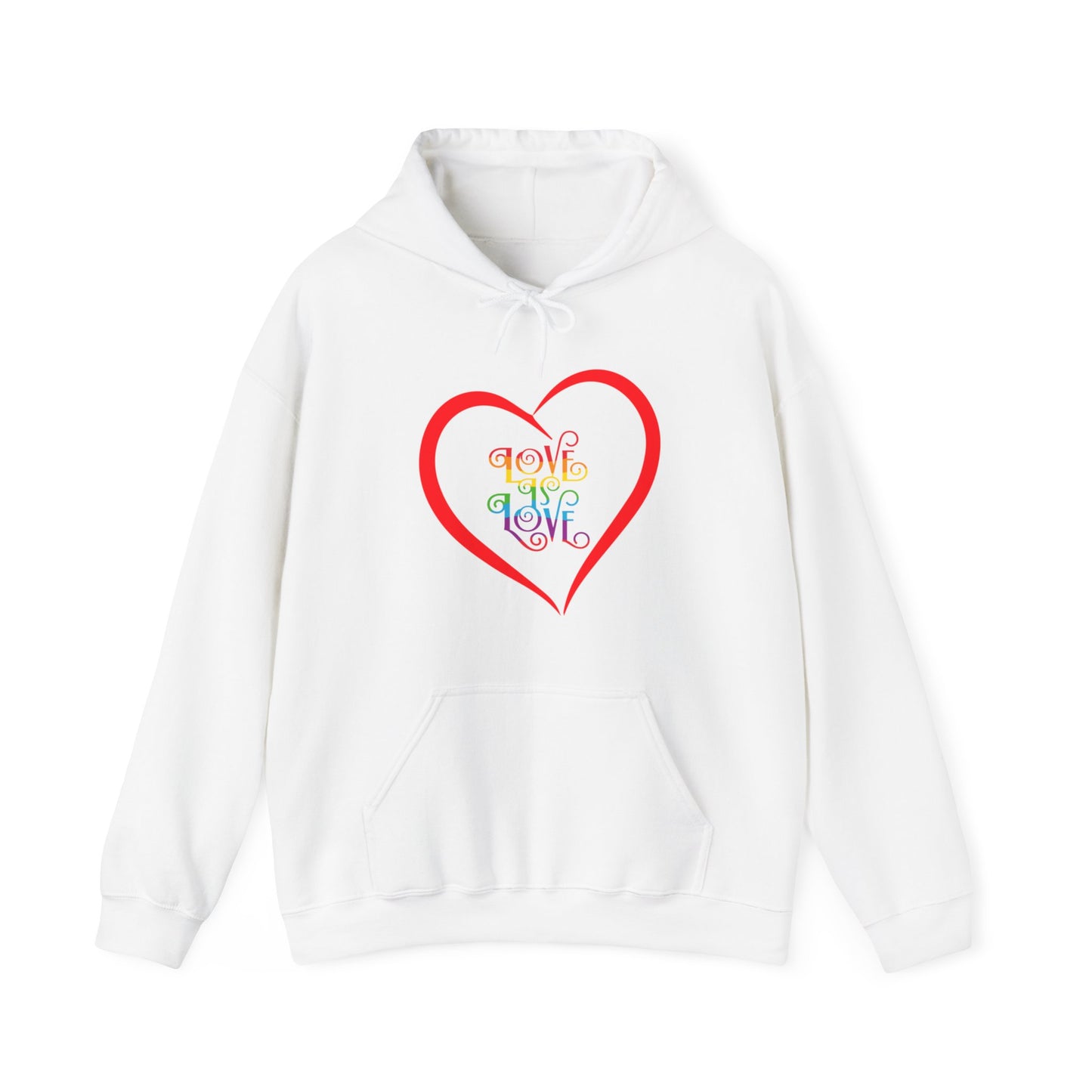 Love is Love Heart Unisex Heavy Blend™ Hooded Sweatshirt