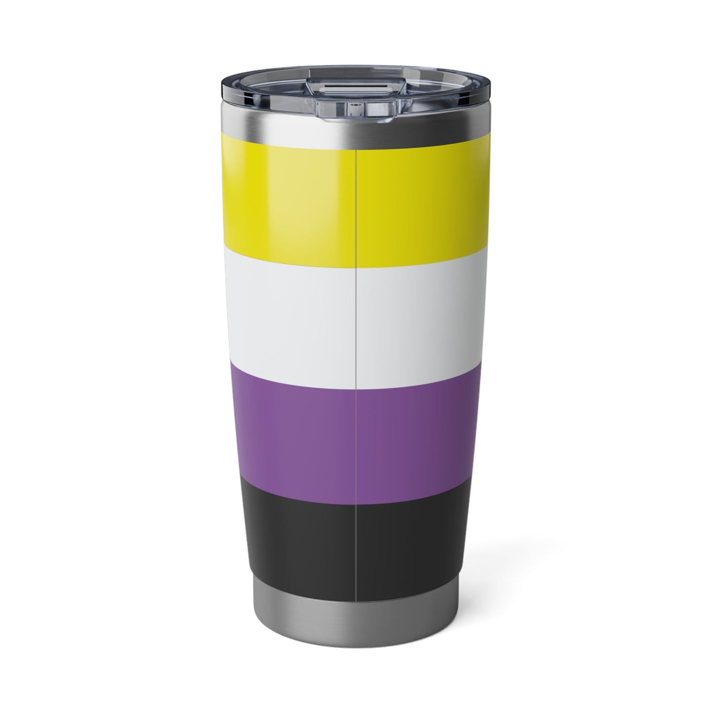 Non Binary 20oz Tumbler Yellow Black Purple LGBTQ