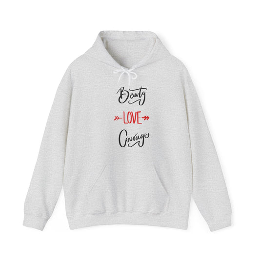 Beauty Love Courage Unisex Heavy Blend™ Hooded Sweatshirt