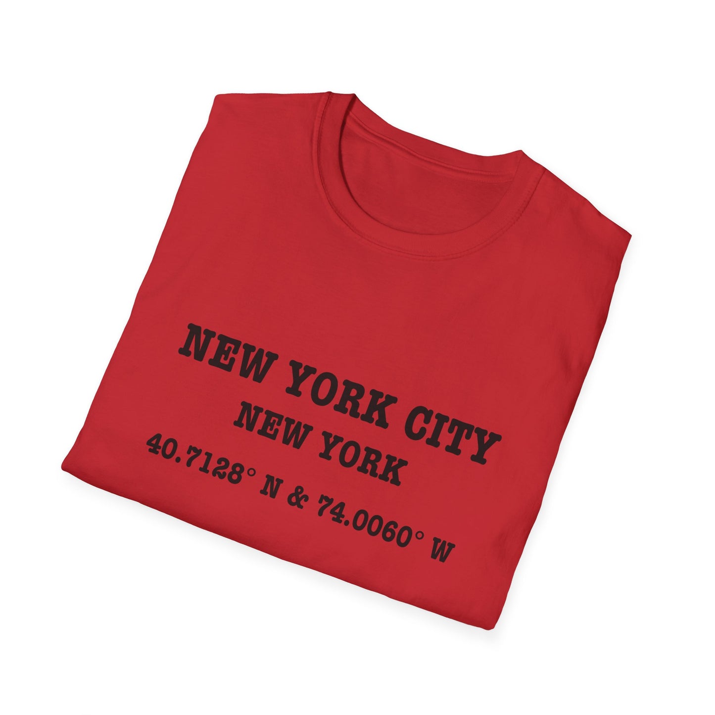 New York City Cordinates Unisex Softstyle T-Shirt