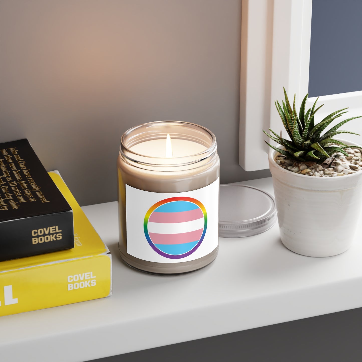 Rainbow Scented Candles, 9oz Pink Blue Stripes