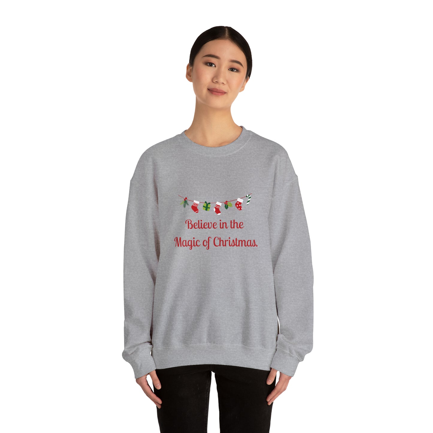 Christmas Believe Magic Gildan Unisex Heavy Blend™ Crewneck Sweatshirt