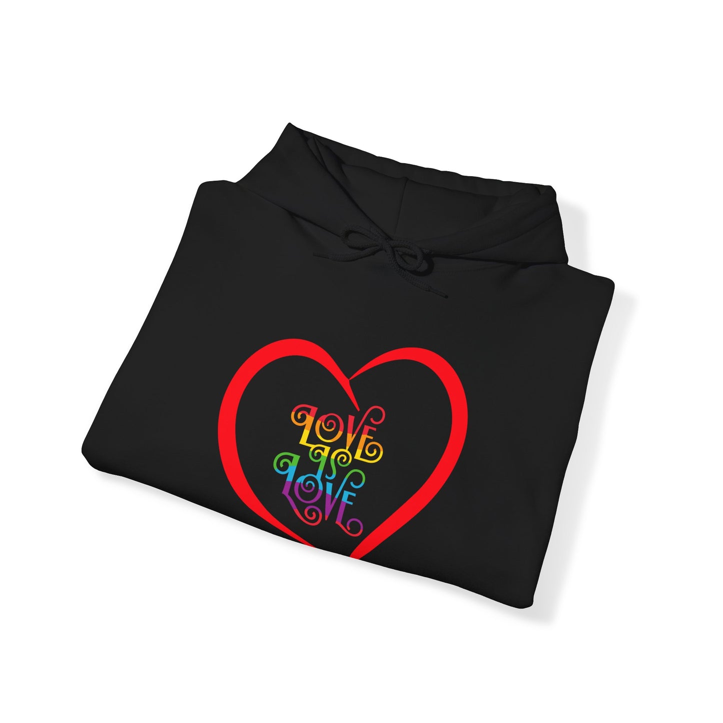 Love is Love Heart Unisex Heavy Blend™ Hooded Sweatshirt