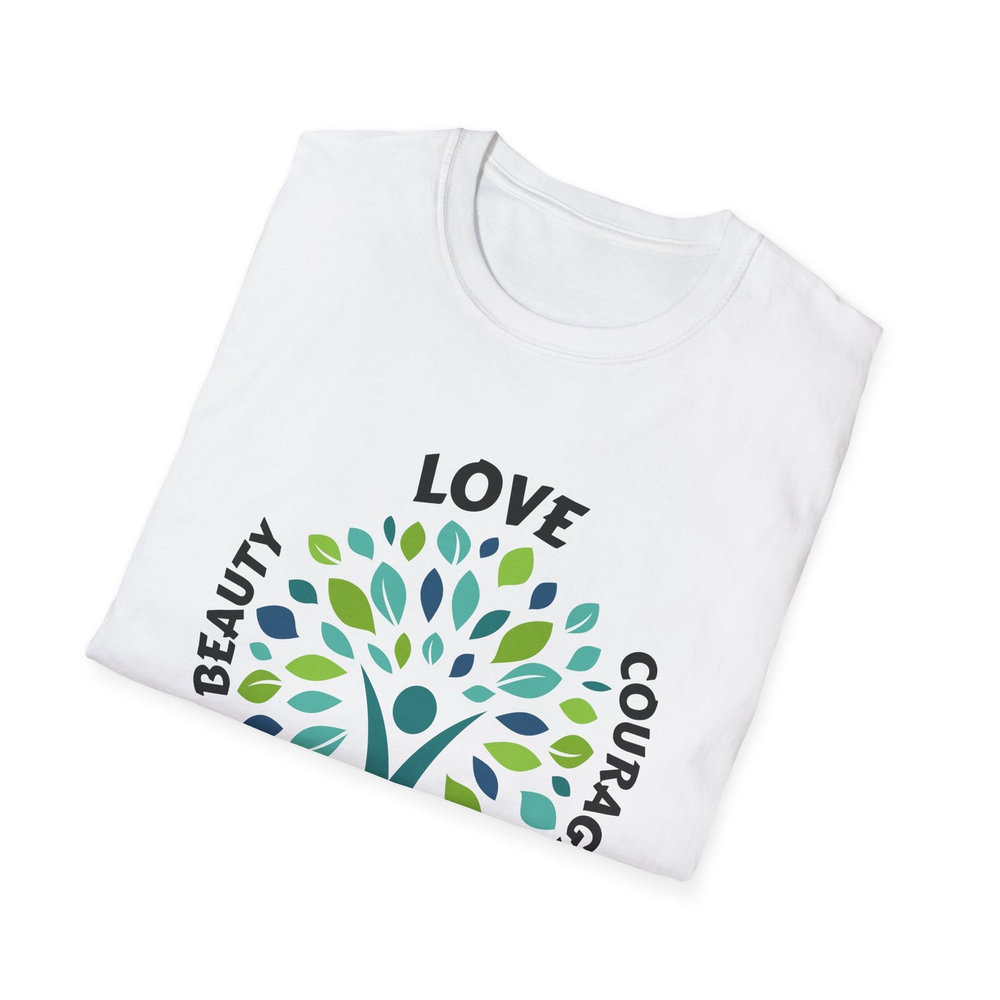 T-Shirt Beauty Love Courage Unisex Softstyle