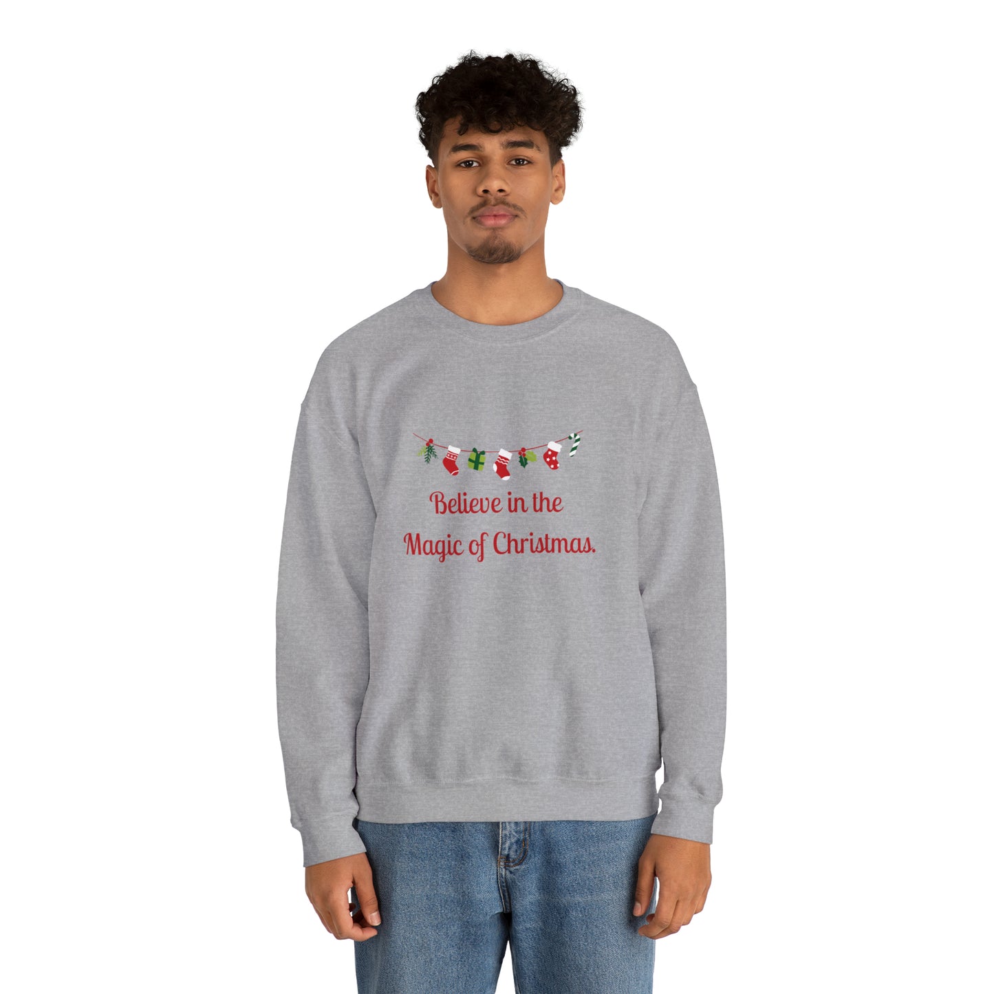 Christmas Believe Magic Gildan Unisex Heavy Blend™ Crewneck Sweatshirt