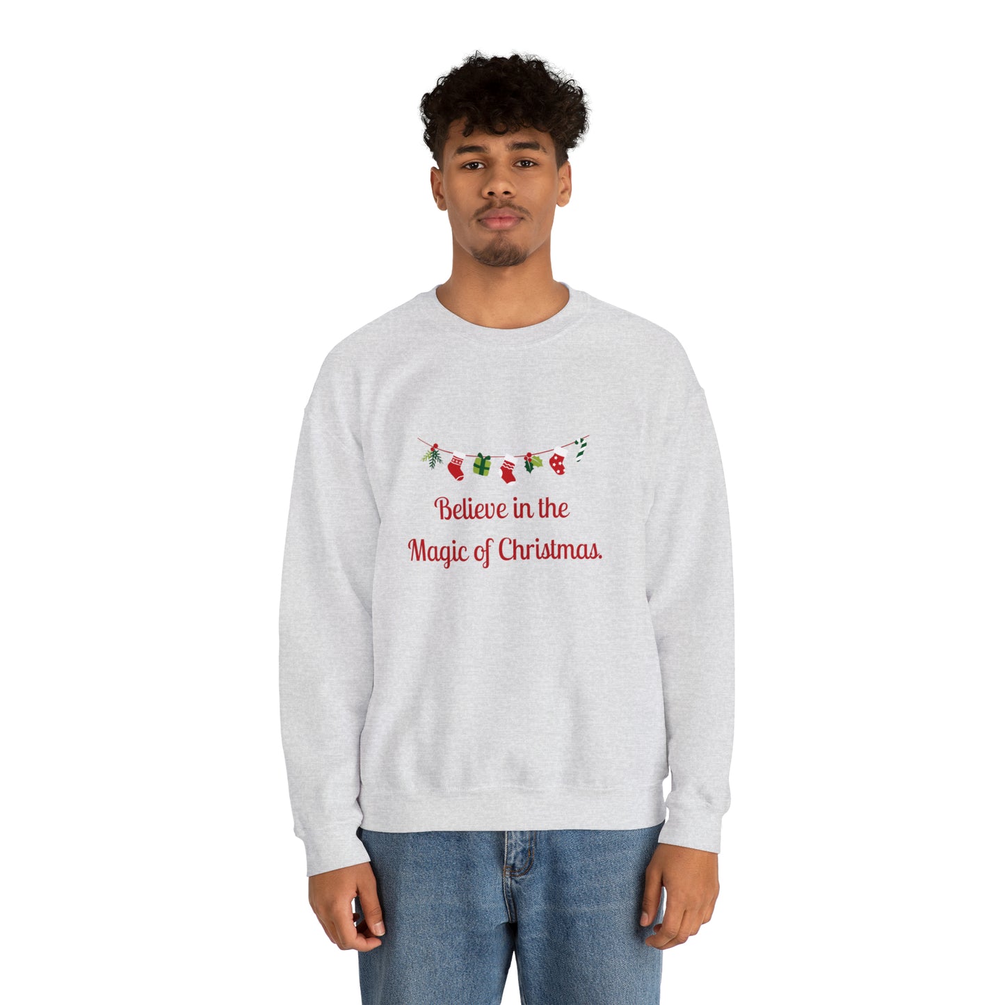 Christmas Believe Magic Gildan Unisex Heavy Blend™ Crewneck Sweatshirt