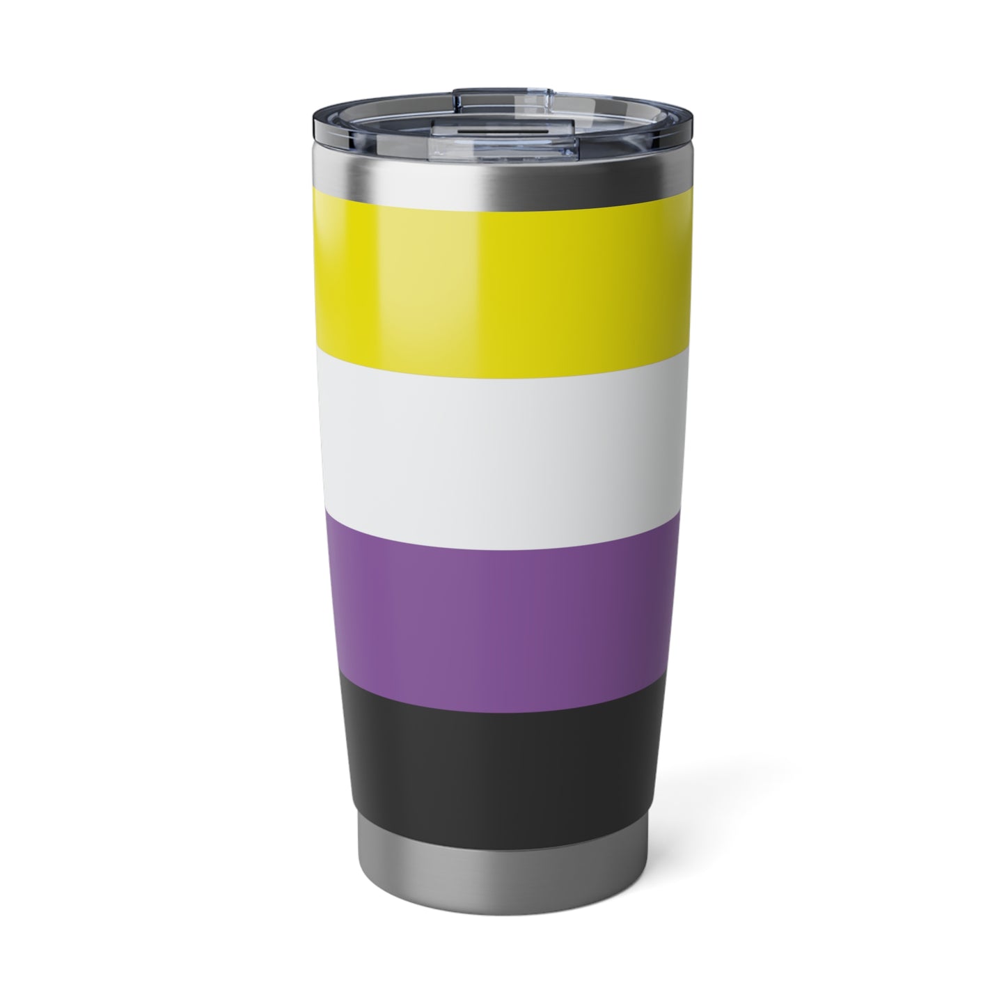 Non Binary 20oz Tumbler Yellow Black Purple LGBTQ