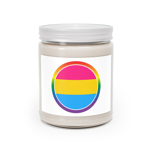 Rainbow Scented Candles, 9oz Pink Blue Yellow Stripes