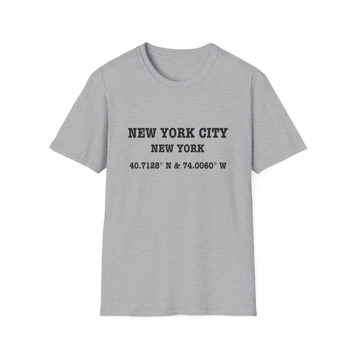 New York City Cordinates Unisex Softstyle T-Shirt