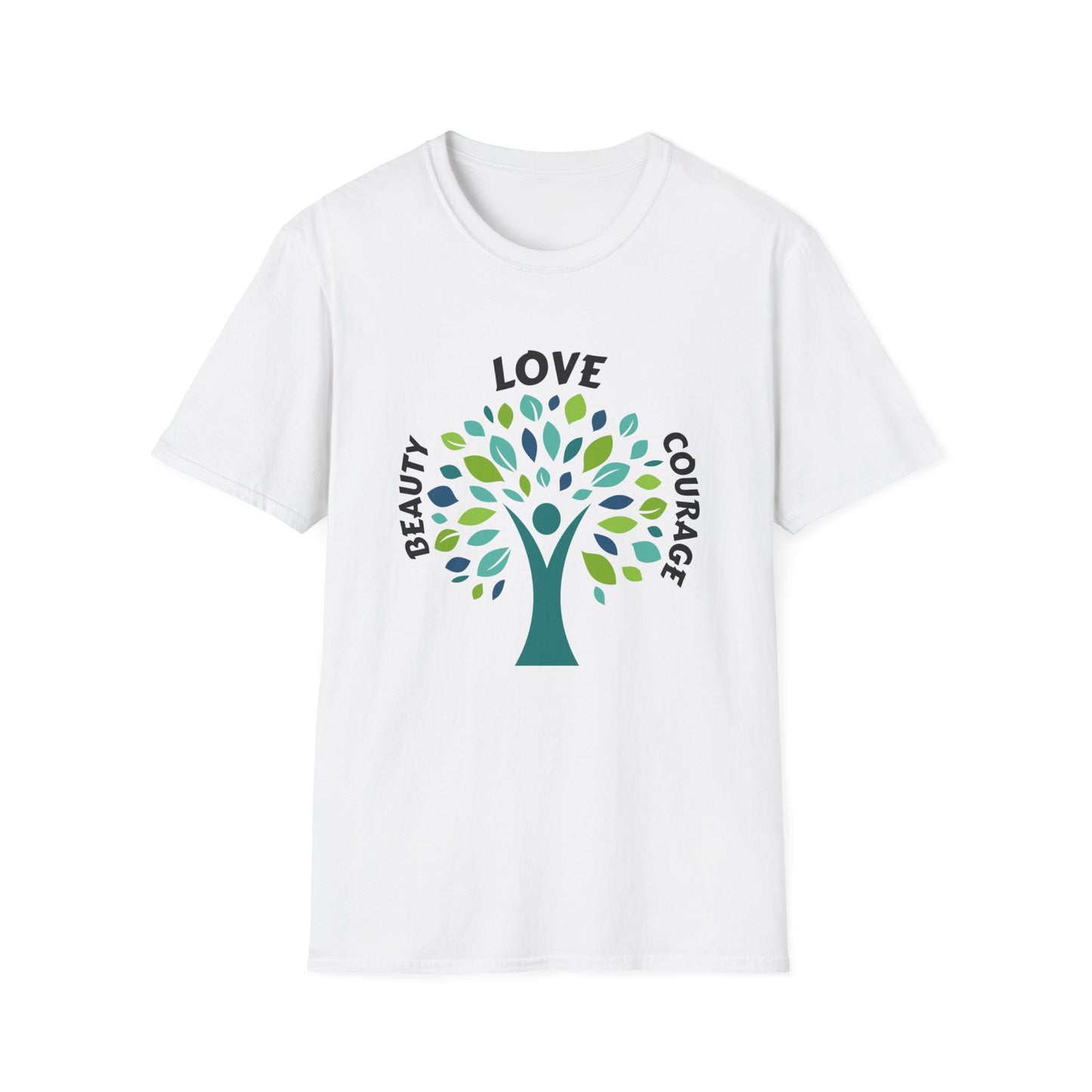 T-Shirt Beauty Love Courage Unisex Softstyle