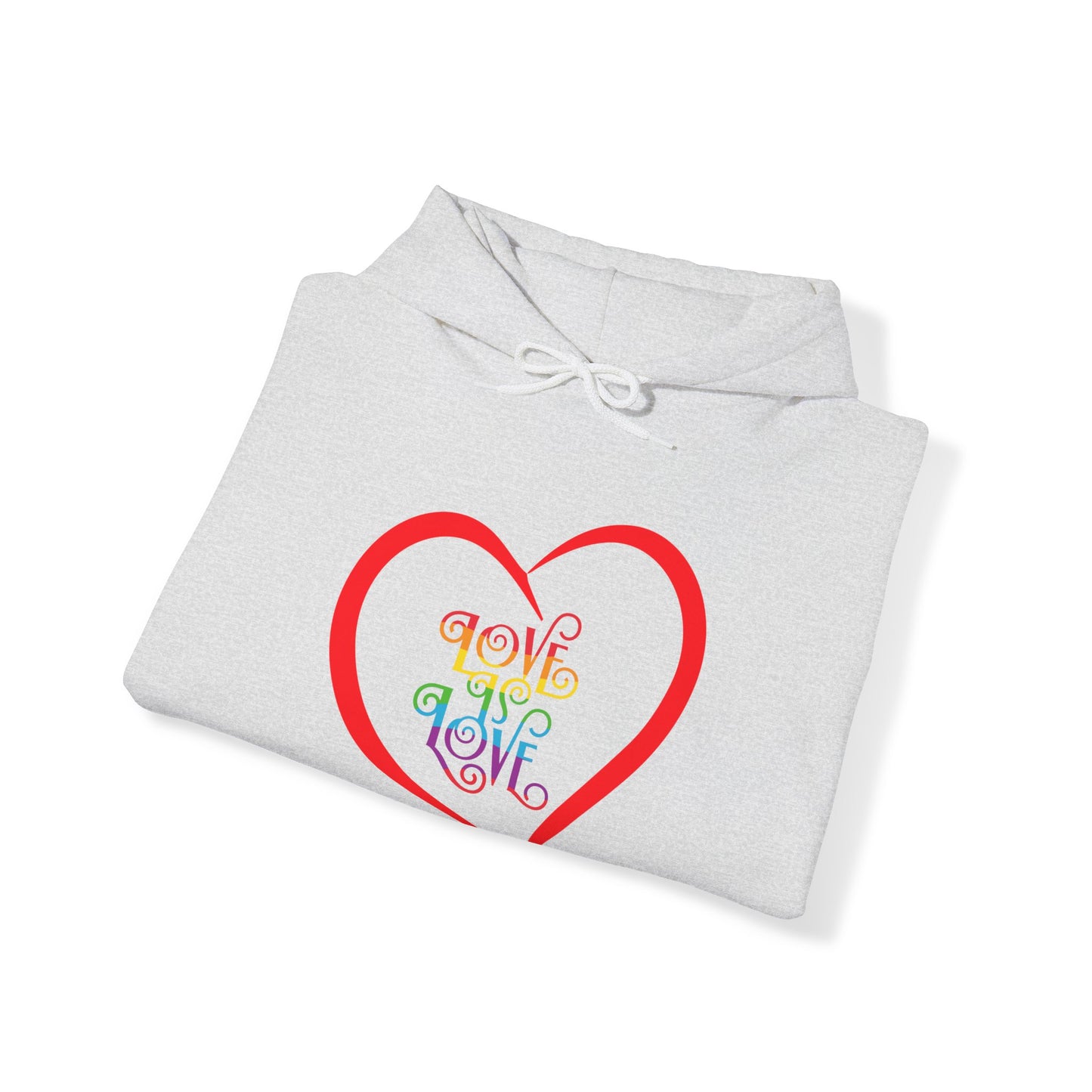 Love is Love Heart Unisex Heavy Blend™ Hooded Sweatshirt