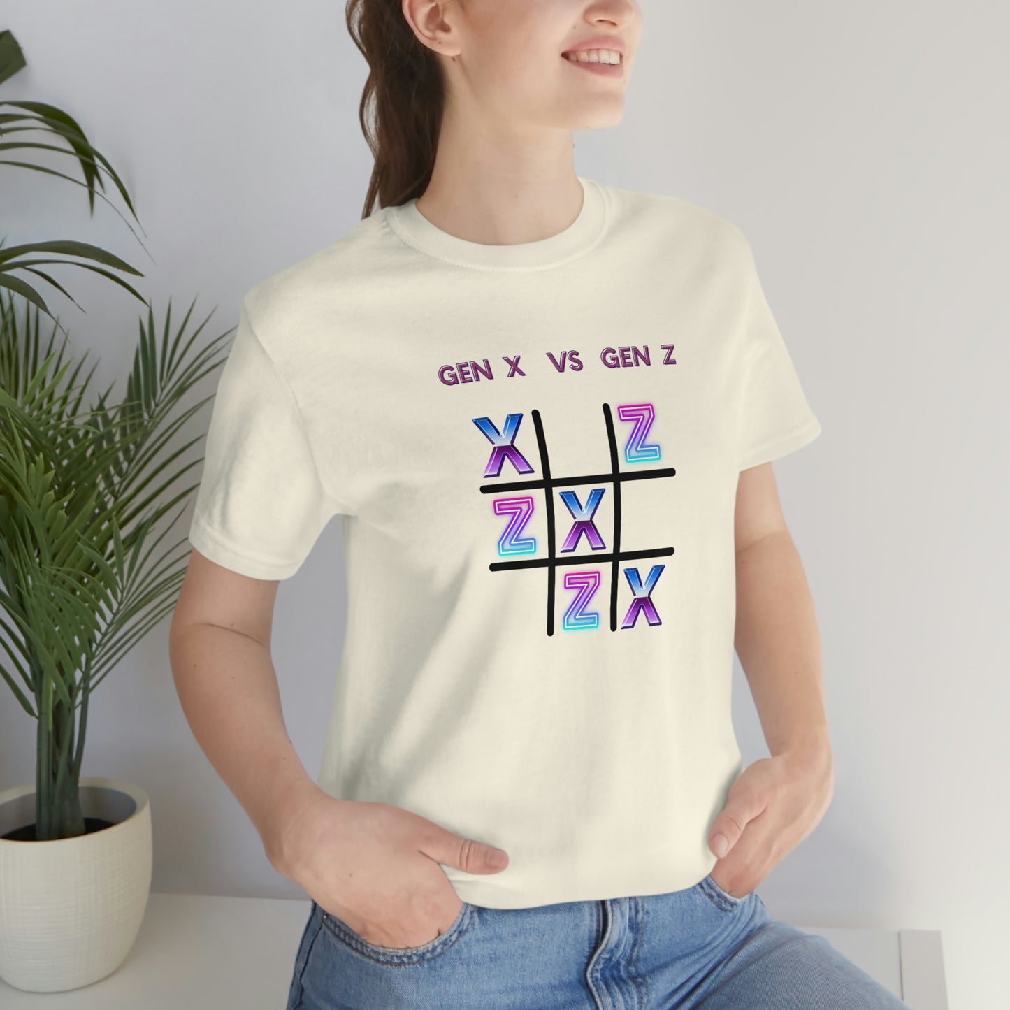 T-Shirt Bella+Canva Gen X Vs Gen Z Unisex Jersey Short Sleeve Tee