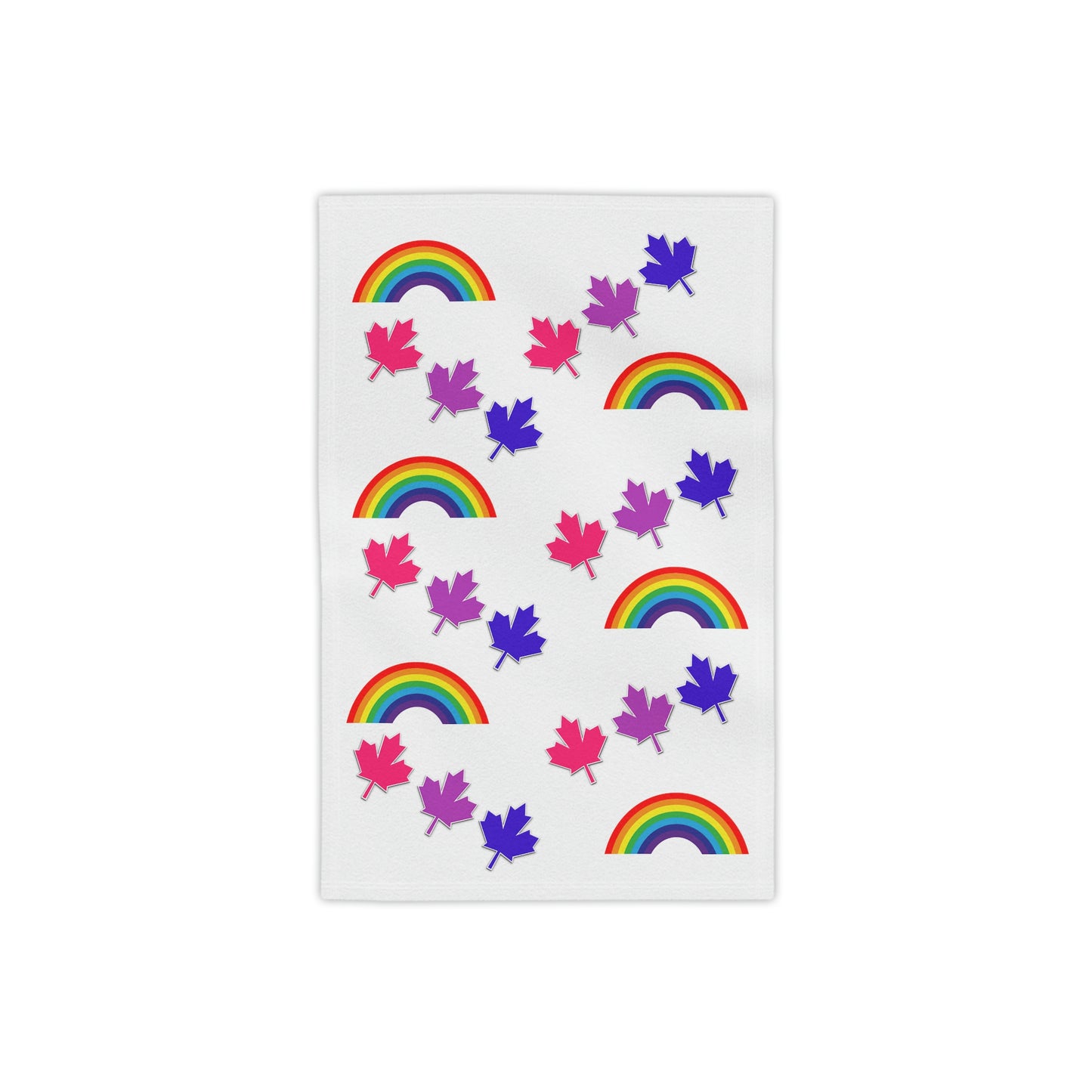 Beach Towels Rainbow Pink Purple Blue Maple Leaf Gift For Her Him LGBTQ