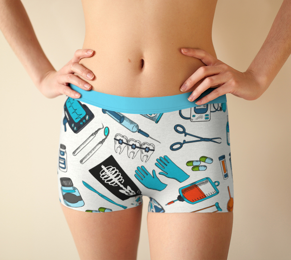 Boy Shorts Underwear Panties for Women Doctor Nurse Tools