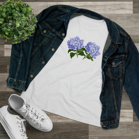 T-Shirt Bella + Canva Flowers Women's Premium Tee Cottage Core Floral