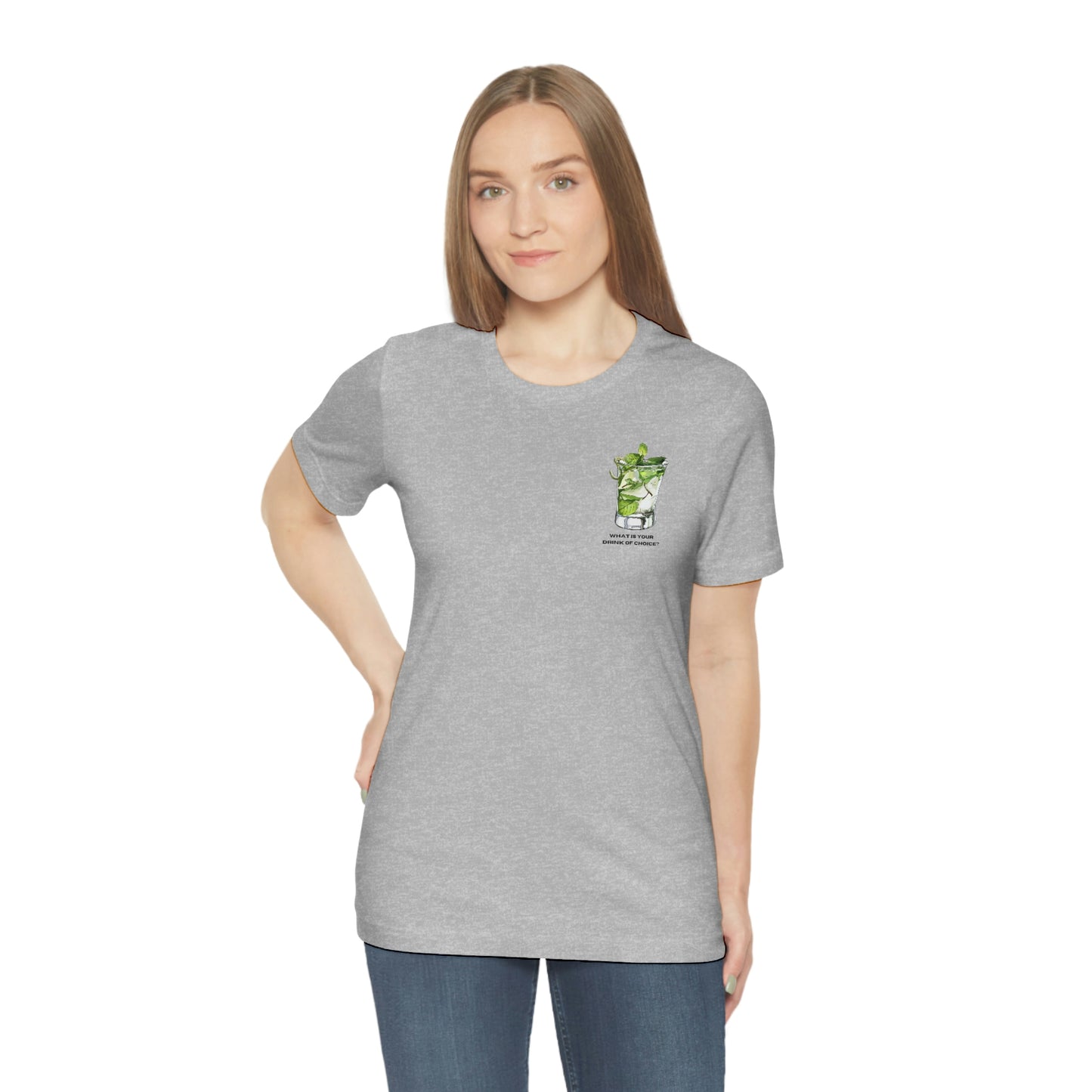 T-Shirt Bella + Canva Drink of Choice Mojito Unisex Jersey Short Sleeve Tee