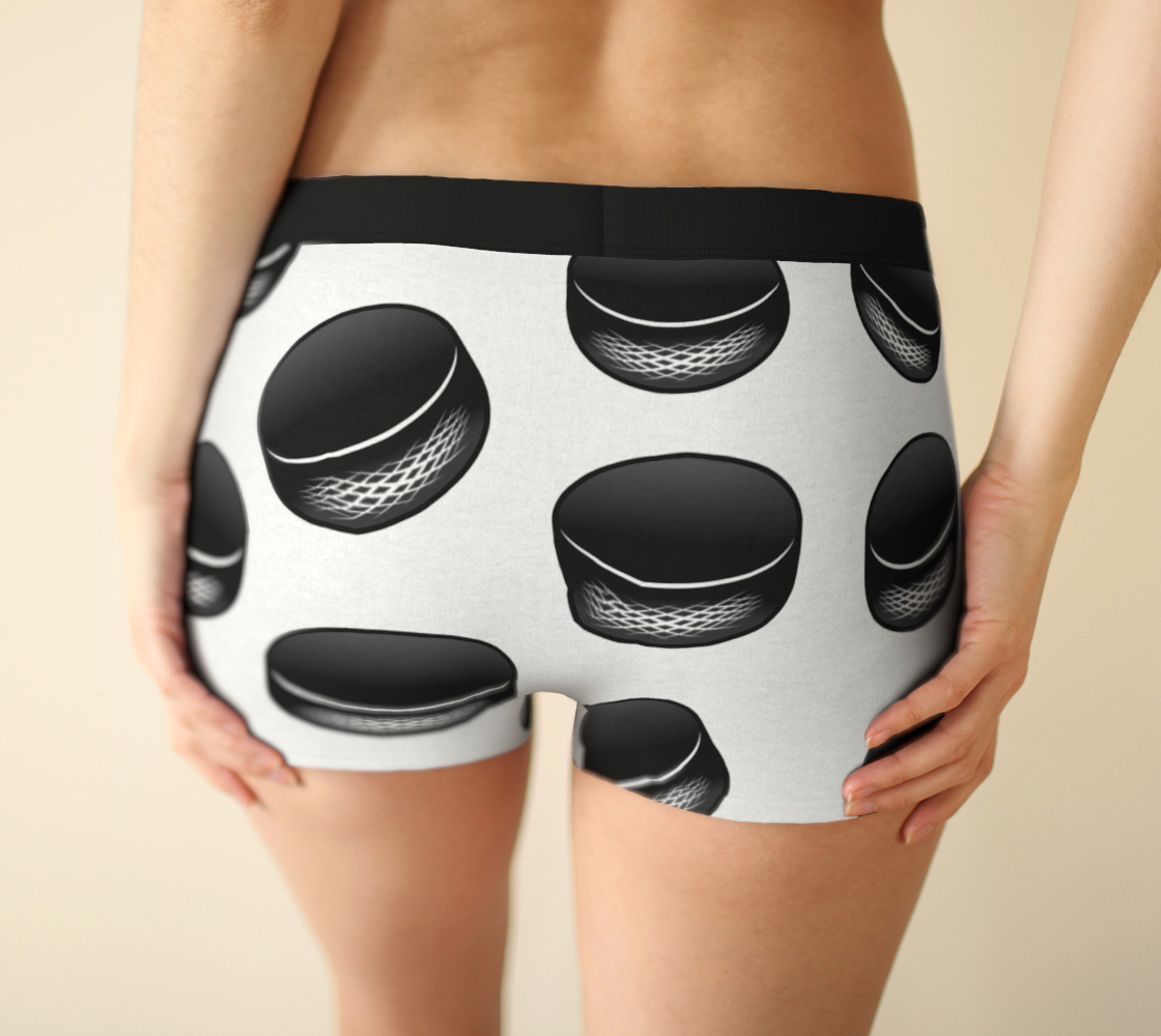 Boy Shorts Underwear Panties for Women Hockey Pucks Sports