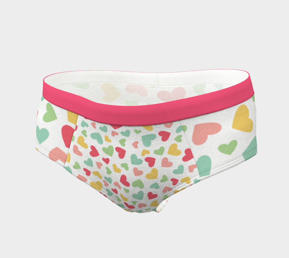 Heart Letter Print Cheeky Panties Comfy Breathable High - Temu New Zealand
