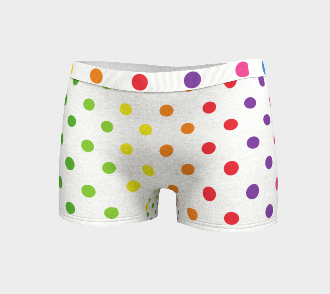 Boy Shorts Underwear Panties for Women Rainbow Polka Dots