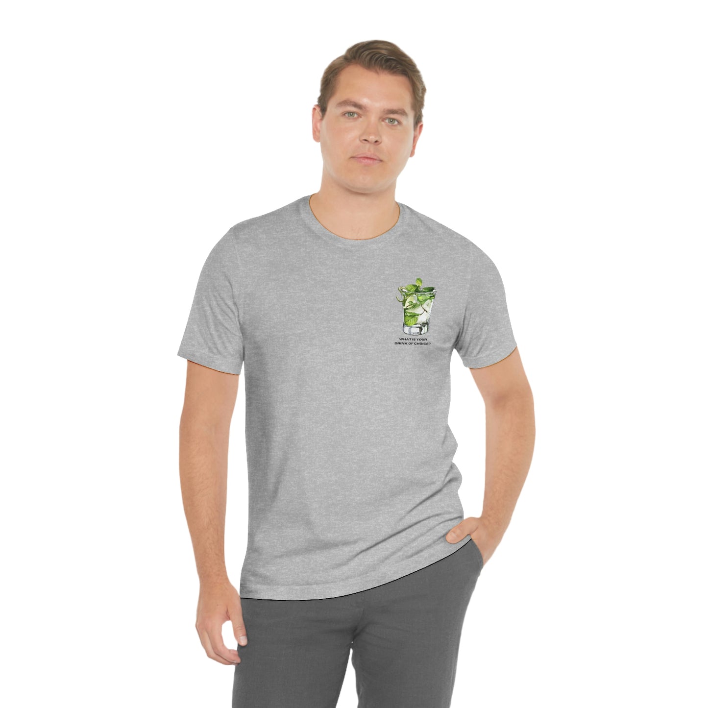 T-Shirt Bella + Canva Drink of Choice Mojito Unisex Jersey Short Sleeve Tee