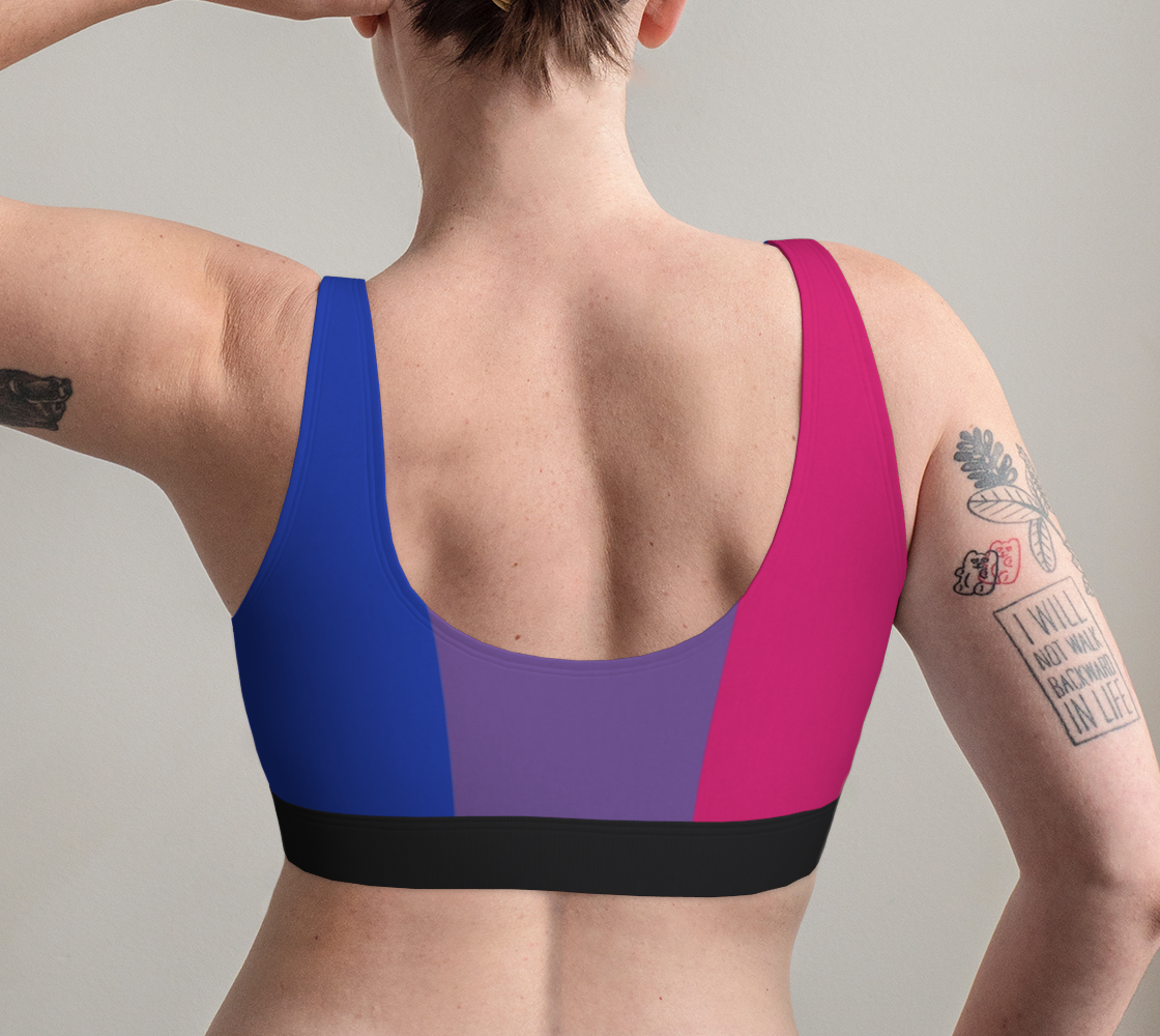 Sports Bra For Women Comfortable Bisexual Flag Colors