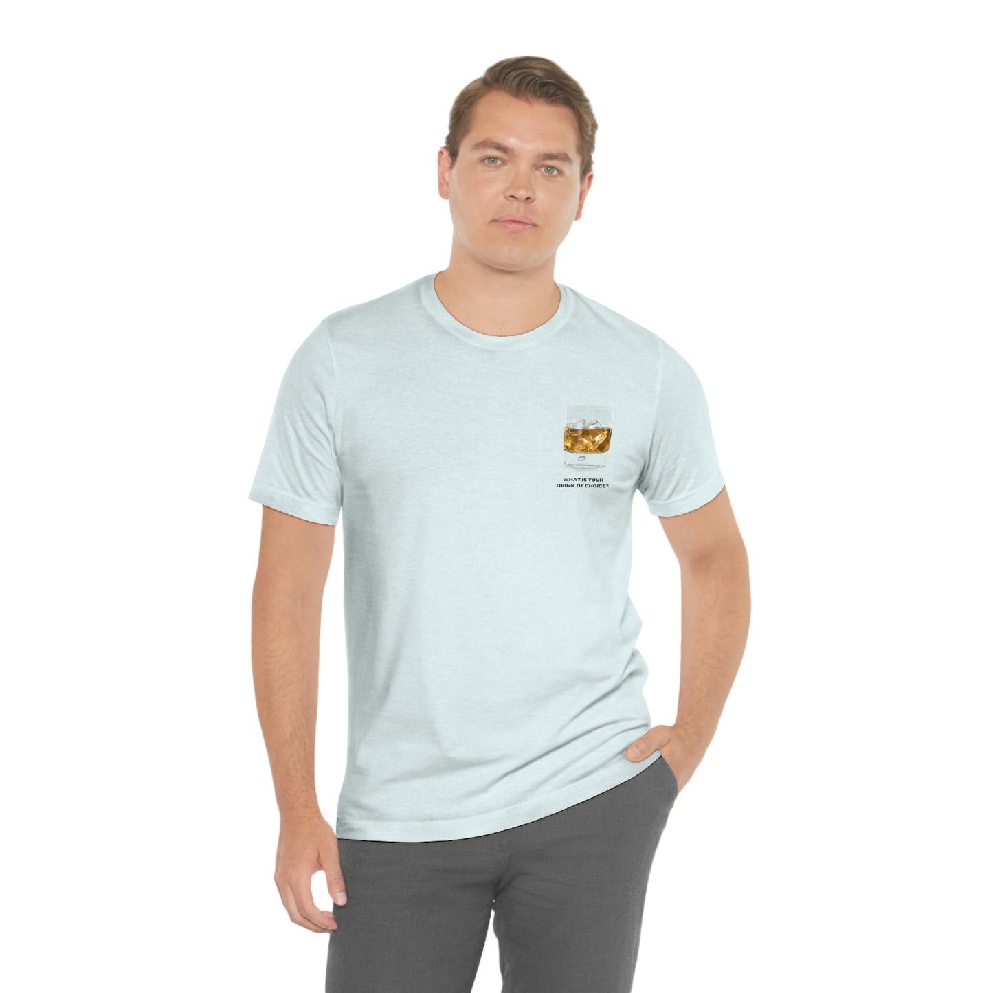 T-Shirt Bella + Canva Drink of Choice Scotch on the Rocks Unisex Jersey Short Sleeve Tee Womens Mens