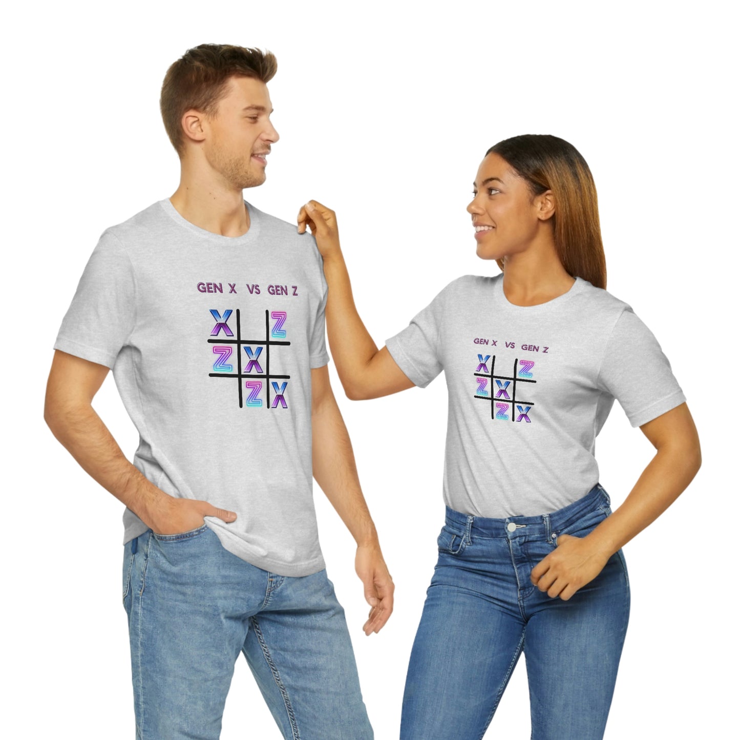 T-Shirt Bella+Canva Gen X Vs Gen Z Unisex Jersey Short Sleeve Tee