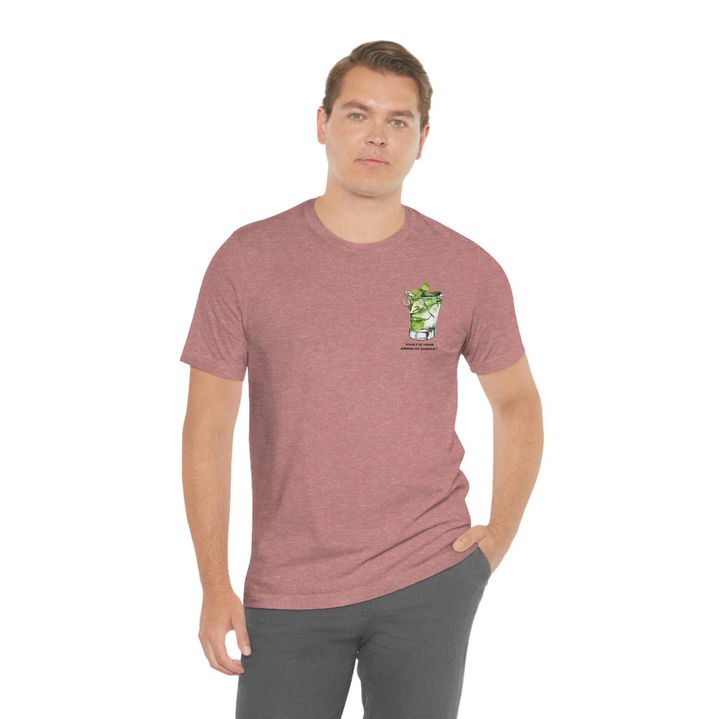 T-Shirt Bella + Canva Drink of Choice Mojito Unisex Jersey Short Sleeve Tee