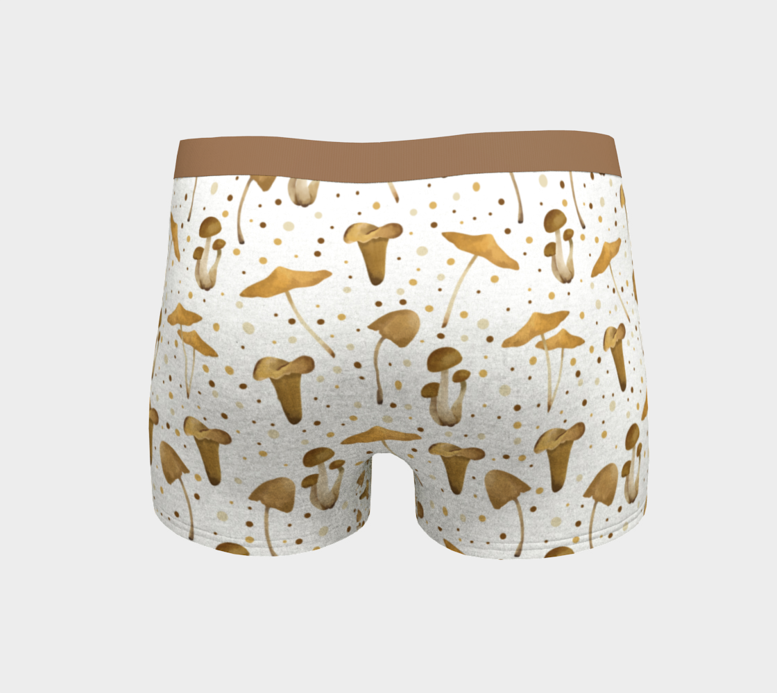 Boy Shorts Underwear Panties for Women Mushroom Brown