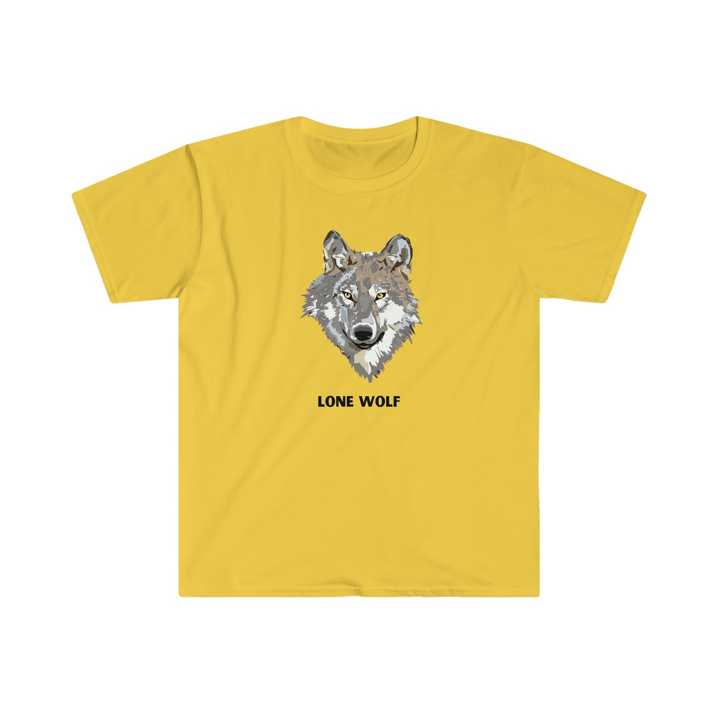 T-Shirt Gildan Lone Wolf Tee Unisex Softstyle Gift for Him Fathers Day Animal Graphic Summer