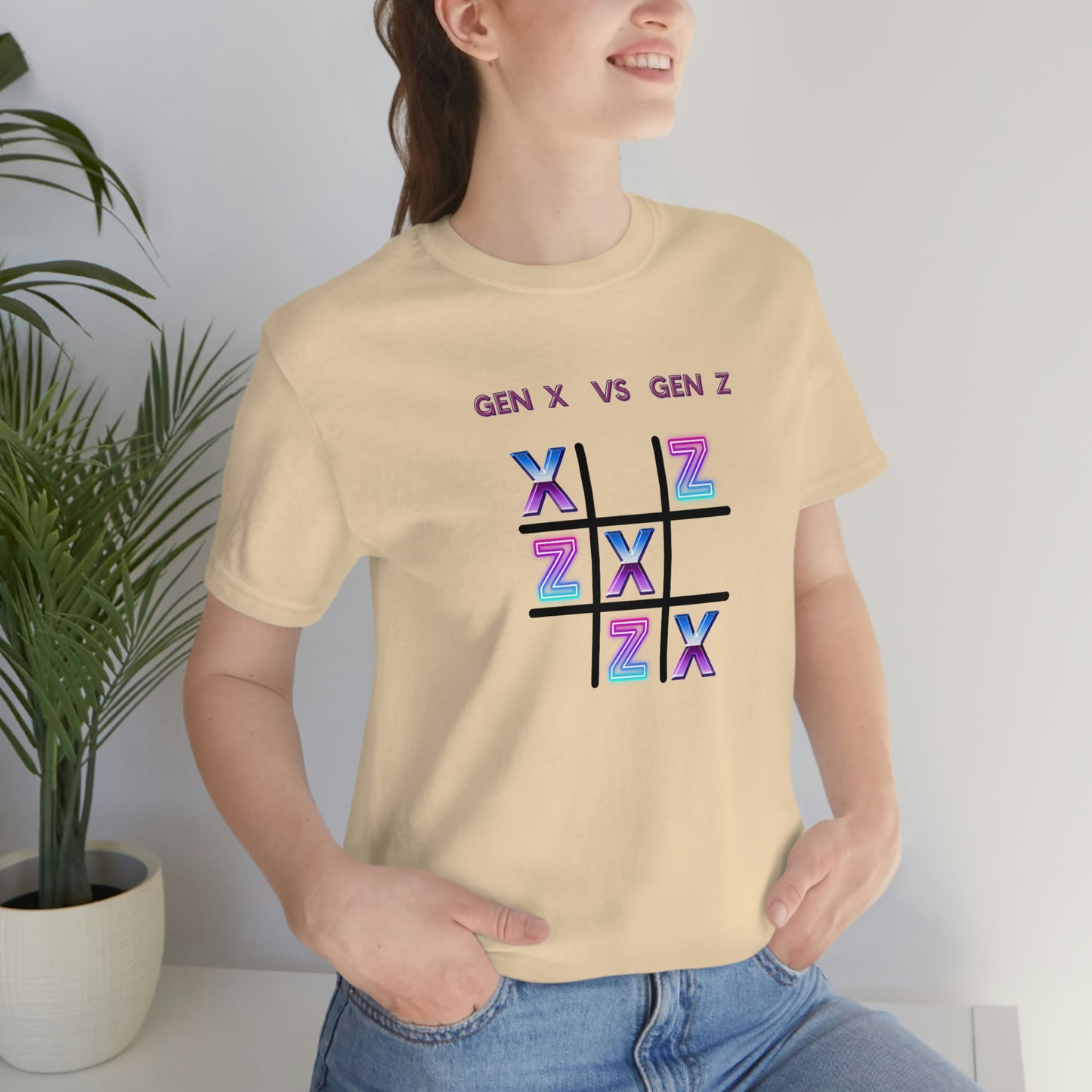 T-Shirt Bella+Canva Gen X Vs Gen Z Unisex Jersey Short Sleeve Tee