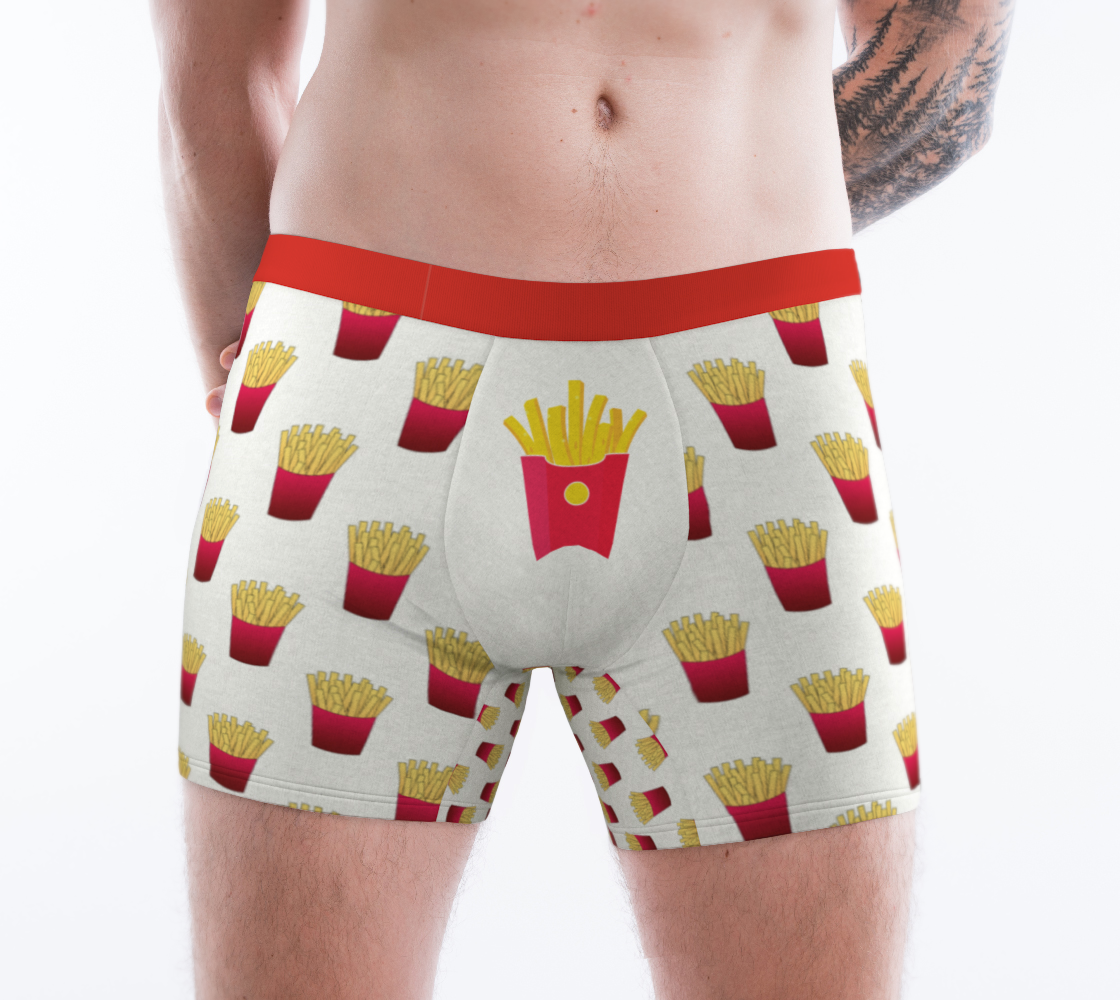 Boxer Briefs Underwear For Men Comfortable French Fries Funny